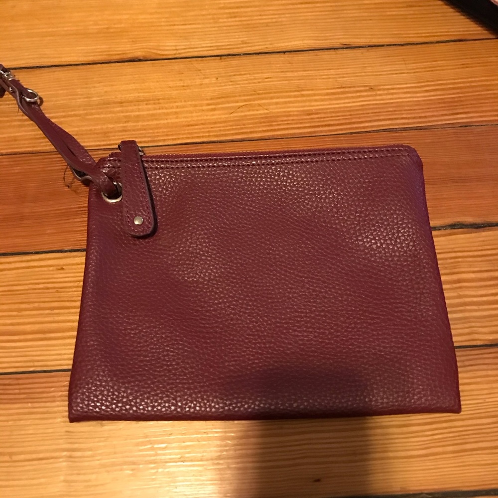 Just Fab Maroon Wristlet